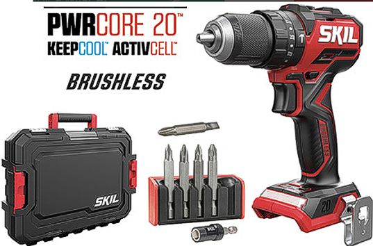 TRAPANI SKIL RED LINE PERCUSSIONE  BRUSHLESS 20V MAX (18V) 3075JA -BATTERIA NON INCLUSA-