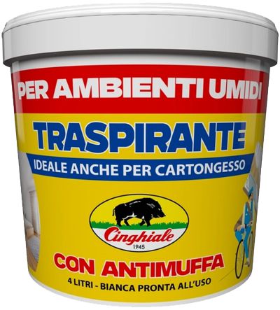 IDROPITTURA TRASPIRANTE CINGHIALE  C/ANTIMUFFA LT.4 ANCHE X CARTONGESSO  5802GR04