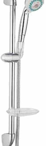 SALISCENDI X DOCCIA ASTA TONDA CM.65X22MM 3 GETTI FLESS. TURCHESE 2562 5018301