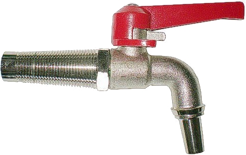 RUBINETTI ENOLOGICI O.C. A SFERA X BOTTE  IN LEGNO MANIGLIA A LEVA IN ALLUMINIO  6530