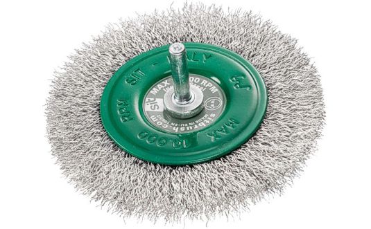 SPAZZOLE CIRCOLARI ACC.INOX MM.100  C/CODOLO GG102 0979