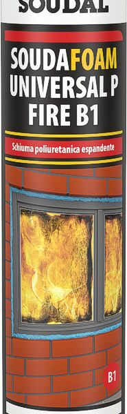 SCHIUMA SOUDAL POLIURETANICA RESISTENTE  AL FUOCO ML.750 FIRE B1 X PISTOLA 174654