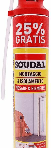SCHIUMA SOUDAL GENIUS GUN MONTAGGIO E  ISOLAMENTO ML.600+150 PZ.12 144576