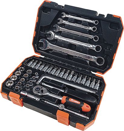 CASSETTE LIONS ASSORTIMENTO PZ.40  C/CHIAVI COMBINATE BUSSOLE BITS ATTACCO  1/4 + ACCESSORI FLO01