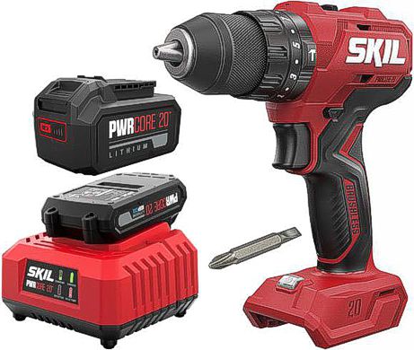 TRAPANI AVVITATORI SKIL RED LINE  PERCUSSIONE BRUSHLESS 20V MA X(18V)3021CA C/1 BATT.2AH E 1 BATT.4AH E CARICABATT.
