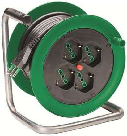 AVVOLGICAVI FANTON MT.15 SE.3X1,5 SPINA  2P+T 16A 4 PRESE BIPASSO/SCHUKO 2P+T 16A  146101