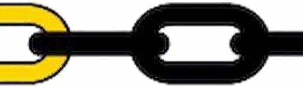 CATENA PLASTICA GIALLO-NERA DIAM.6  MAGLIA MM.24X39 104 (25 pz)