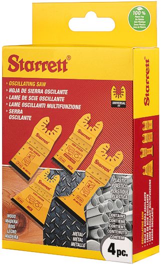 LAME STARRETT X MULTIUTENSILI OSCILLANTI  KIT PZ.4 KSO-0400