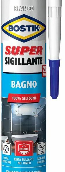 SILICONE BOSTIK ACETICO SUPER SIGILLANTE  BAGNO ML.300 D2437